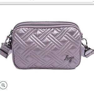 Lug Quilted RFID Convertible Crossbody - Coupe 2 Metallic Gray NWT
